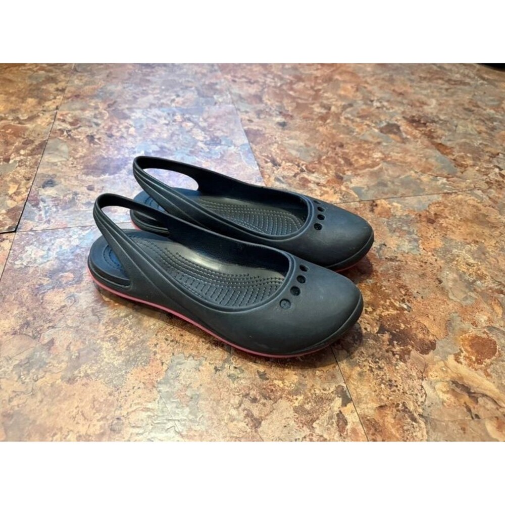 Crocs - black flats - women’s size 9